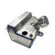 TZZ Racing titanium fuel tank for Baja and Kraken VESLA.5, angled view showing the filler neck and cap