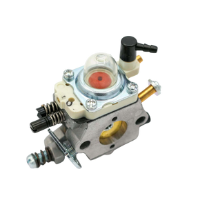 Mechanical carburetor on a white background