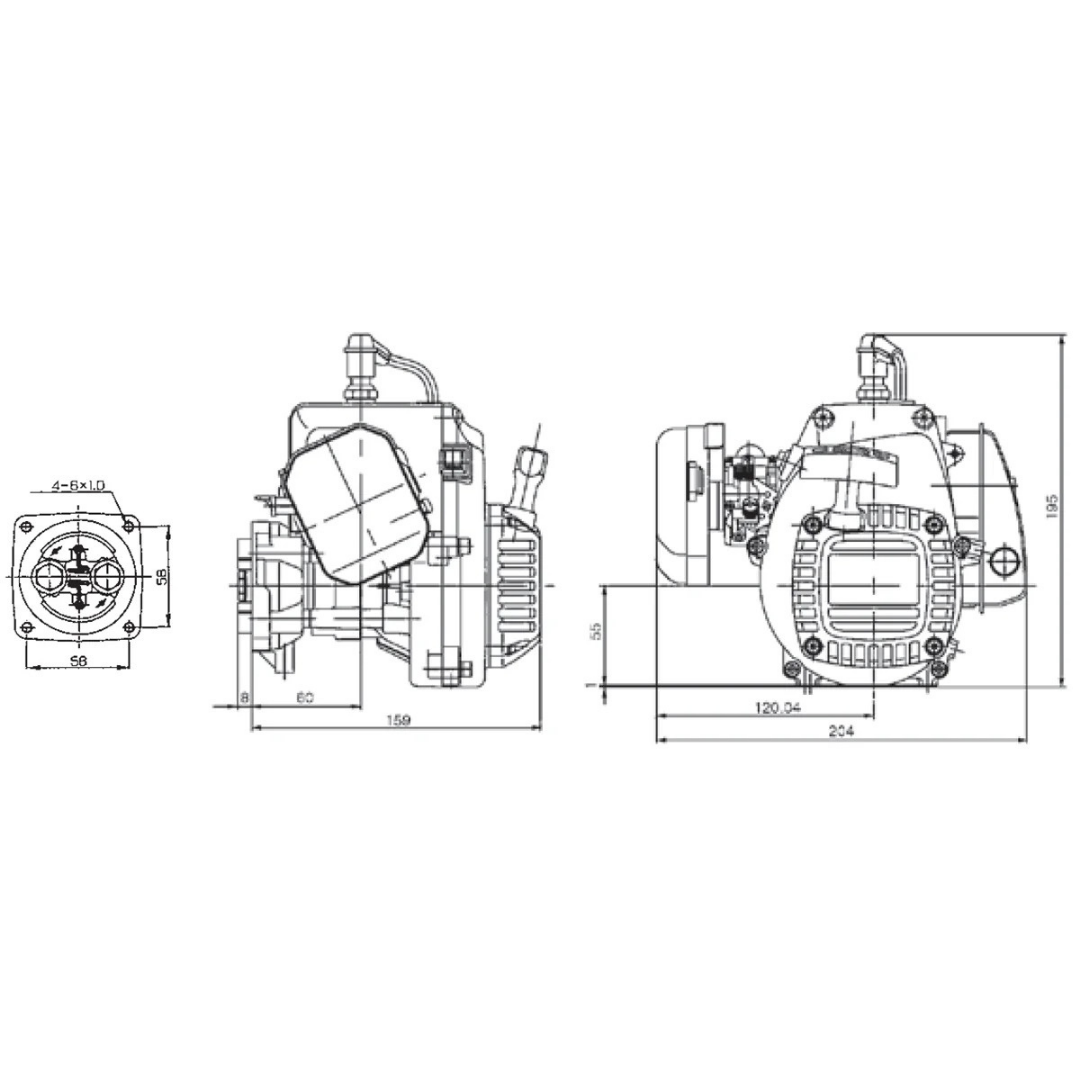 Zenoah G260RC 26cc Petrol 2-Stroke Single Cylinder Car 2 Bolt Engine